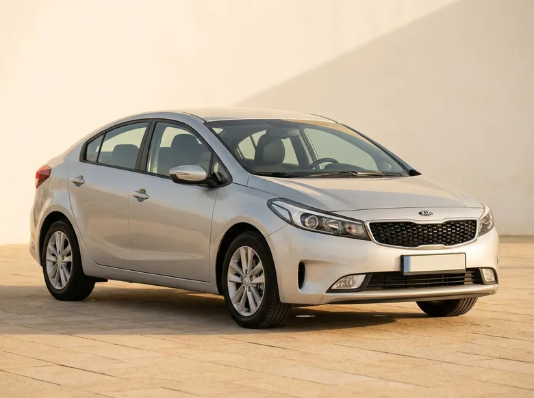 Silver Kia Cerato compact sedan