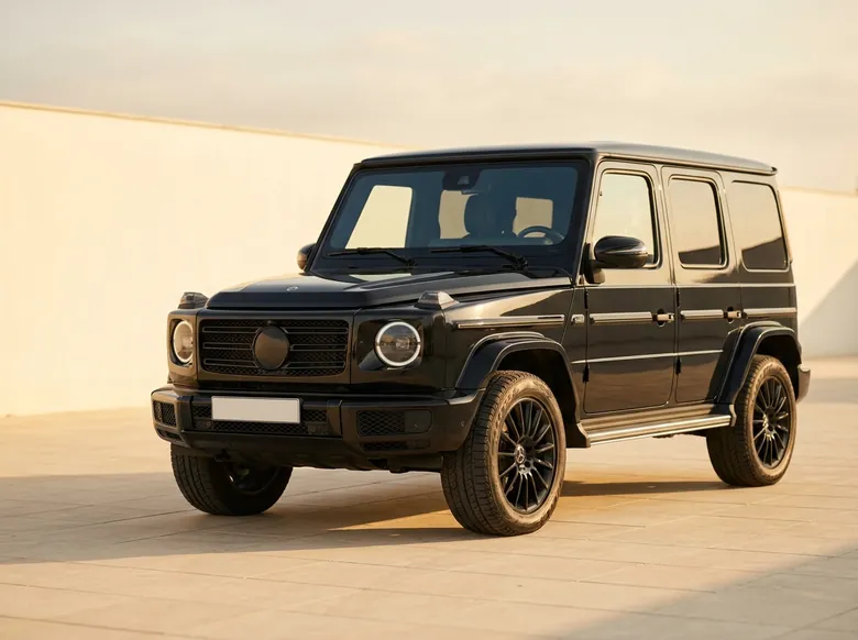 Black Mercedes-Benz G-Class luxury SUV