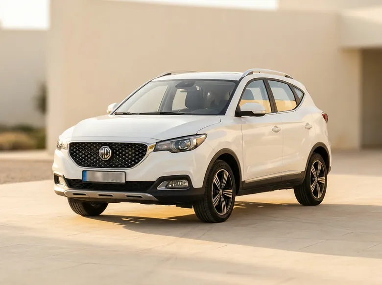 White MG ZS compact crossover SUV